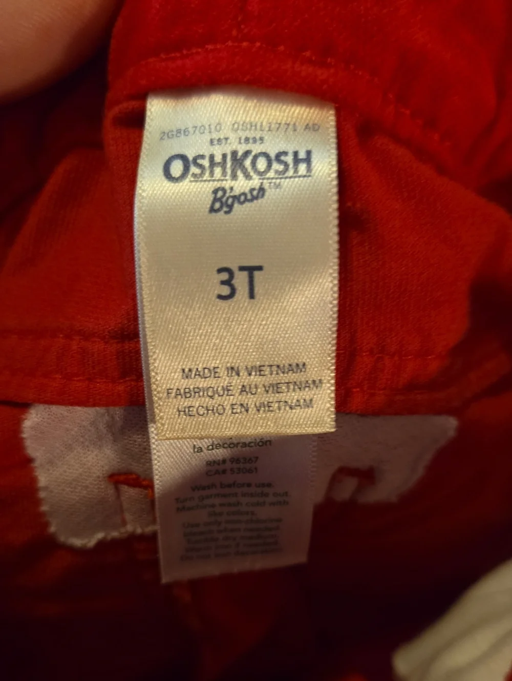 Oshkosh Red Pants